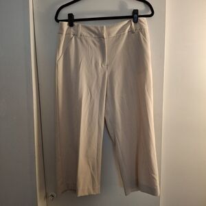 Madison Women's Cream Wide-Leg Cropped Pants